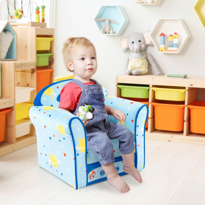 Hivvago Toddlers Sofa Chair with Velvet Fabric Cover High Density Sponge Filling