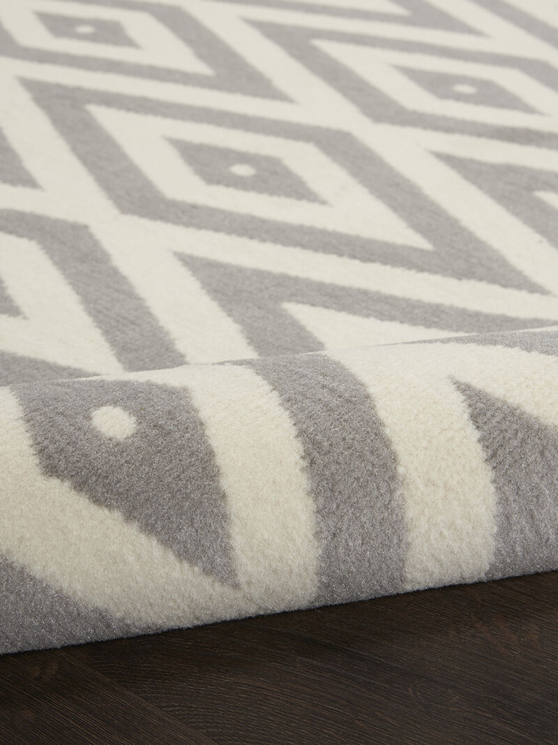 Grafix GRF18 White/Gray 3'9" x 5'9" Rug