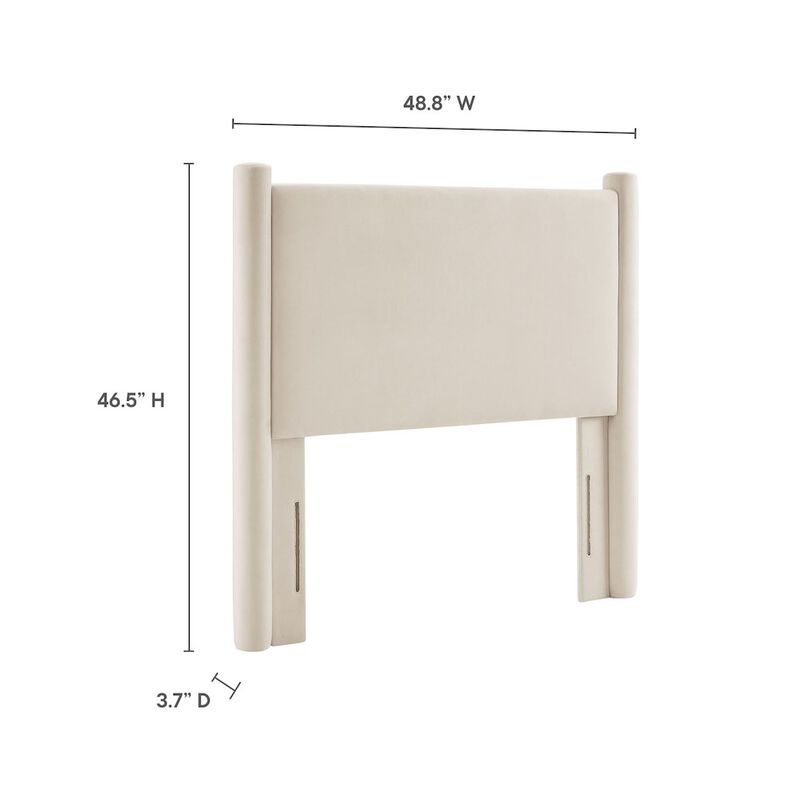 Rael Performance Velvet Twin Headboard image number 2