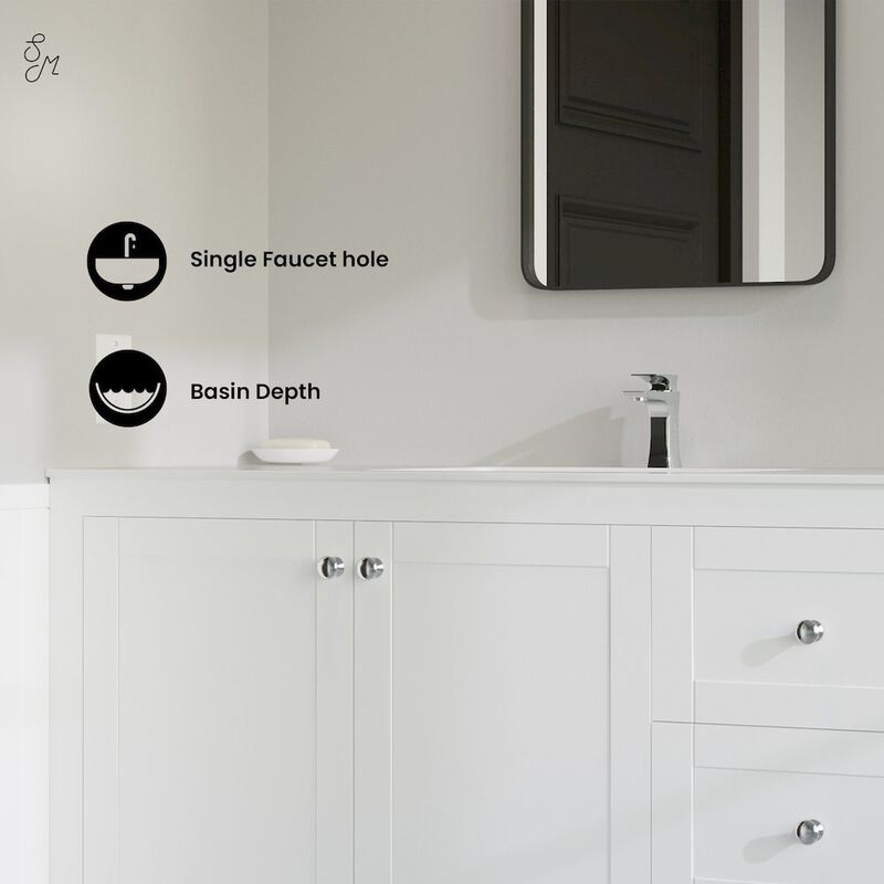 48" Vanity Sink Top in Glossy White image number 6