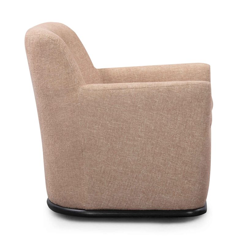 TOV Furniture Mado Peach Textured Fabric Swivel Accent Chair image number 2