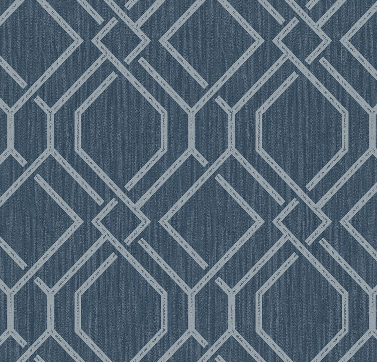 Frege Blue Trellis Wallpaper