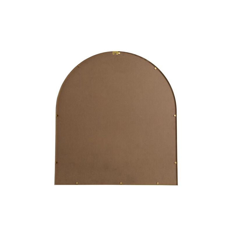 Elegant Decor Metal Frame Arch Mirror 33x36 Inch in Brass