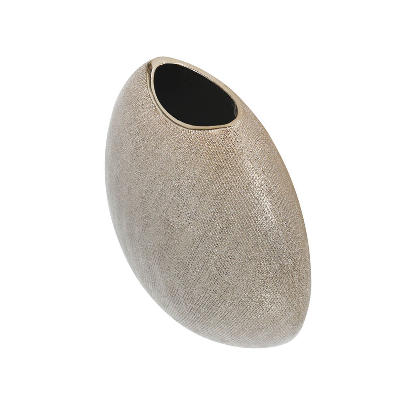 Ceramic 11" Vase, Champagne image number 2