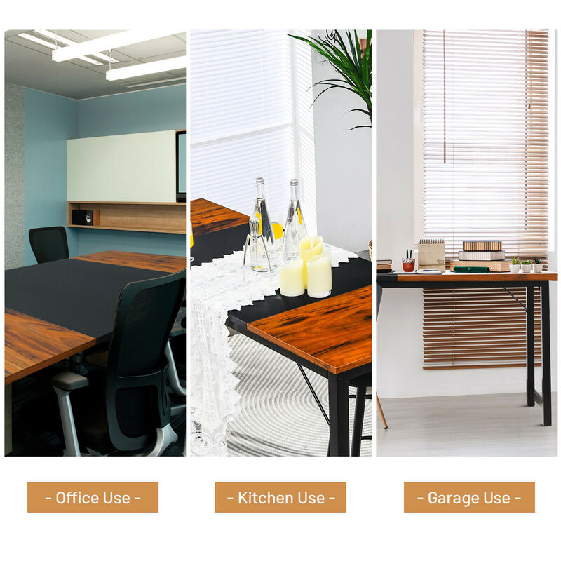 Costway 63'' Large Computer Desk Writing Workstation Conference Table Home Office