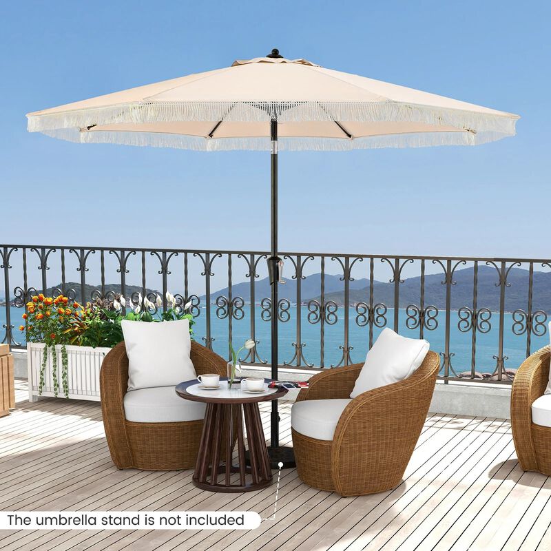 Mondawe 9 FT Patio Umbrella with Sun-Protective Canopy for Patio Garden Pool