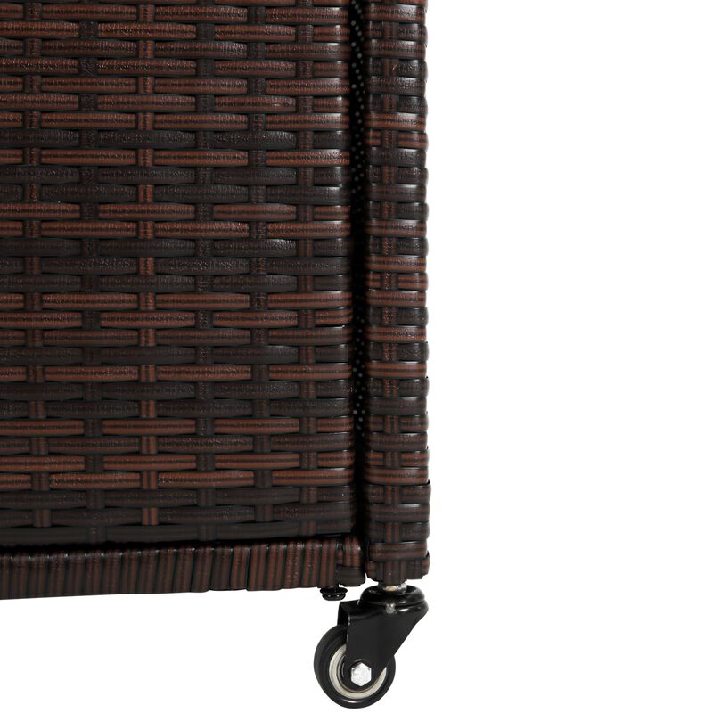 Outdoor Wicker Bar Cart image number 7