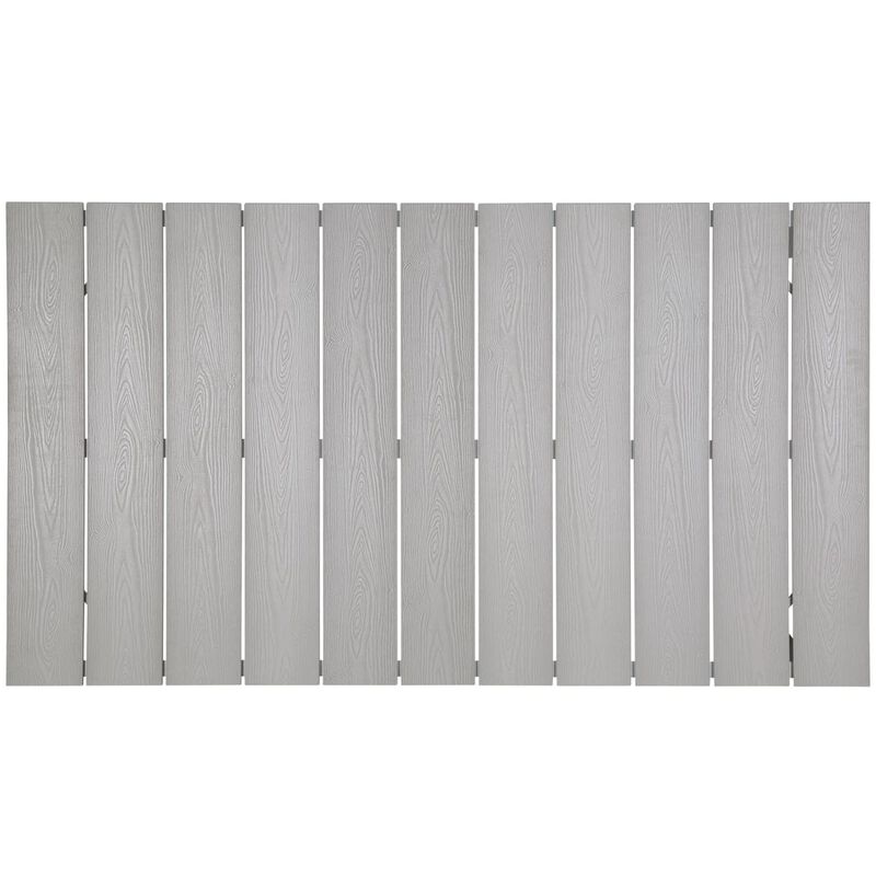 Modway - Maine 63" Outdoor Patio Dining Table White Light Gray image number 3