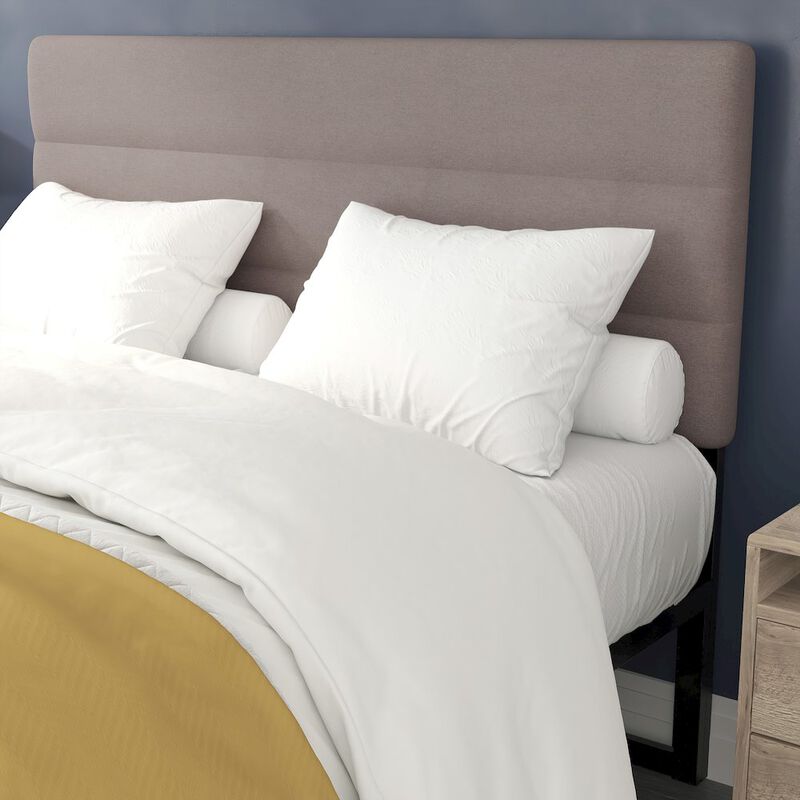 Flash Furniture Queen Channel Stitched Fabric Upholstered Headboard,  Taupe image number 7