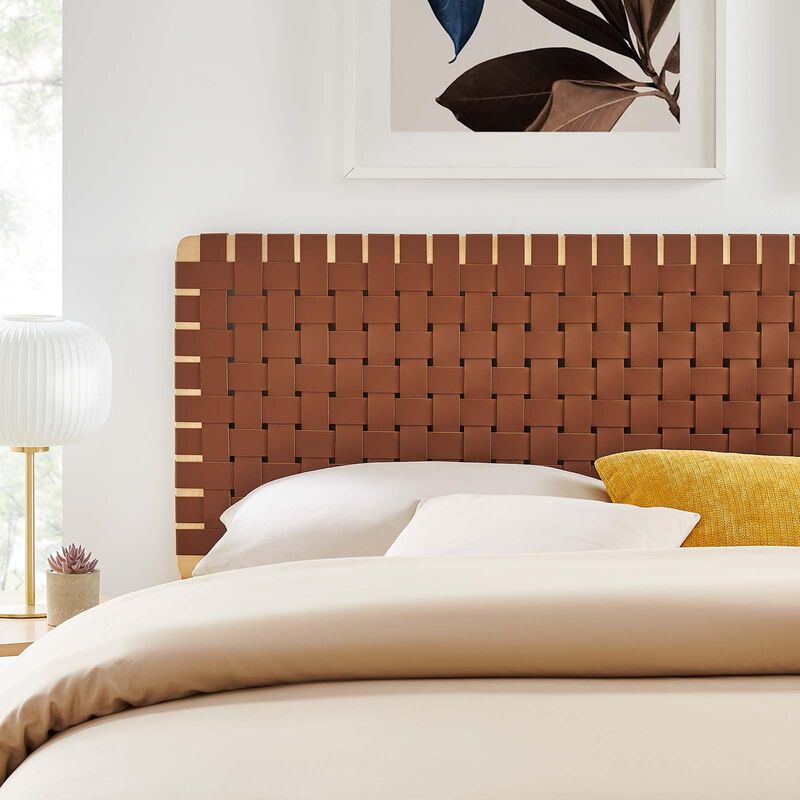 Sparta Weave Vegan Leather King Headboard image number 4