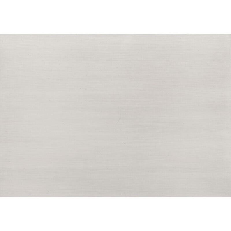 Flo Nightstand, 2 Drawers, Antique White Wood, Chrome Edge Handles - Benzara