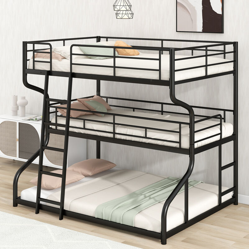 Merax Bedroom Triple Bunk Bed with Ladders