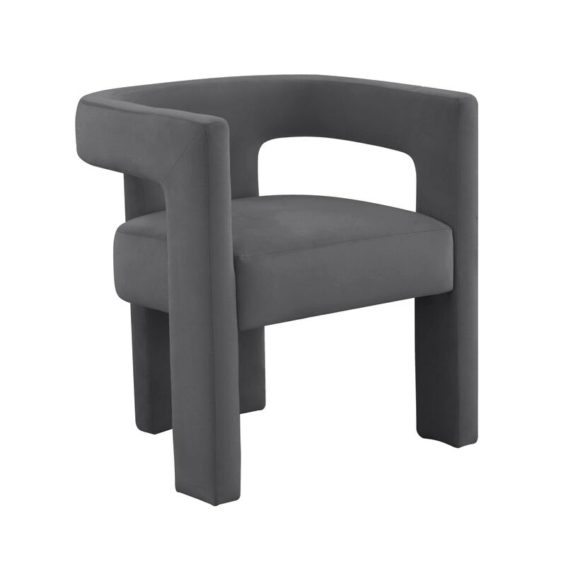 Casafoyer Sloane Dark Grey Velvet Chair image number 2
