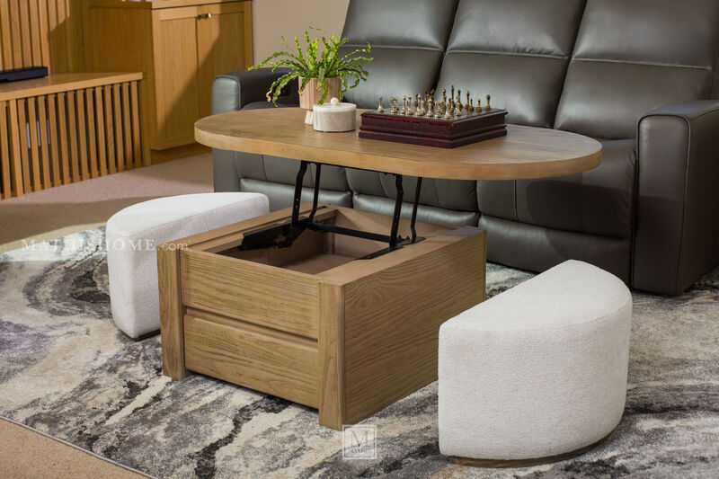 Hayden Cocktail Table with 2 Ottomans image number 3