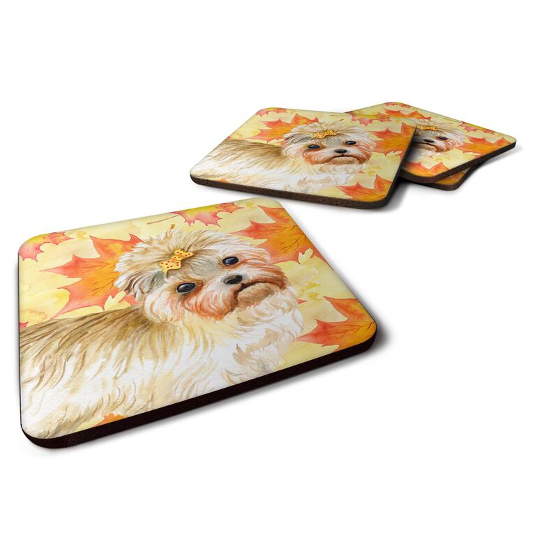 Caroline's Treasures Morkie Fall Decorative coasters, Multicolor