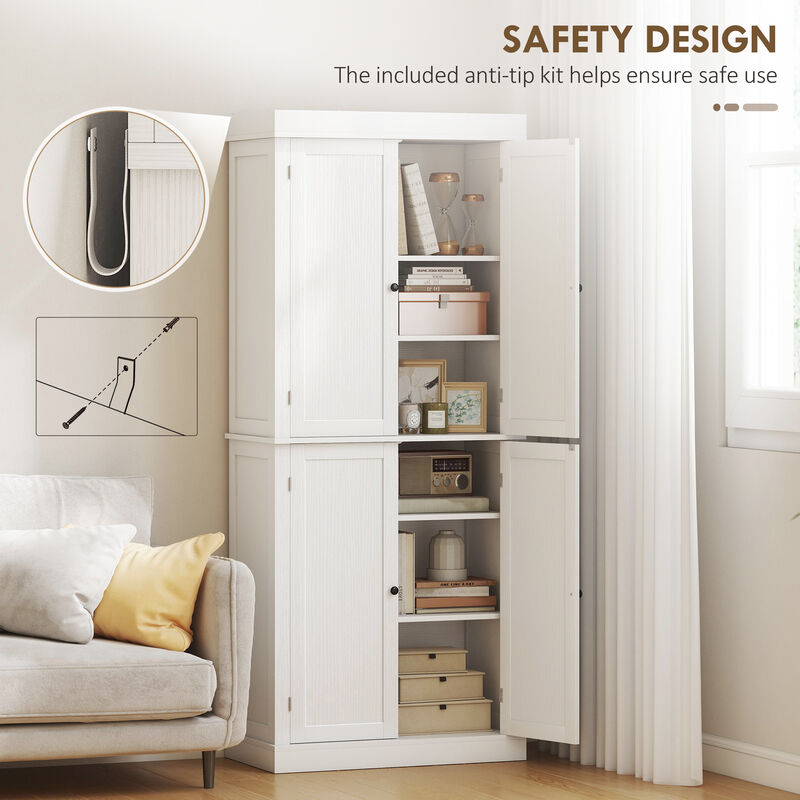 Hivvago Tall Kitchen Pantry Cabinet with Adjustable Shelves image number 5