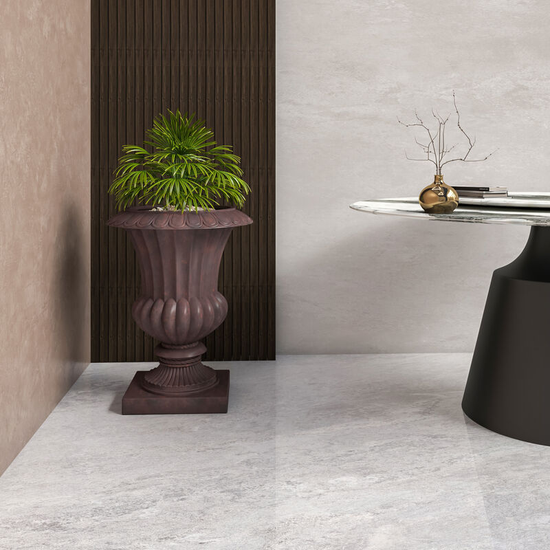 LeisureMod Lotus Series Fiberstone and MgO Clay Urn Planter