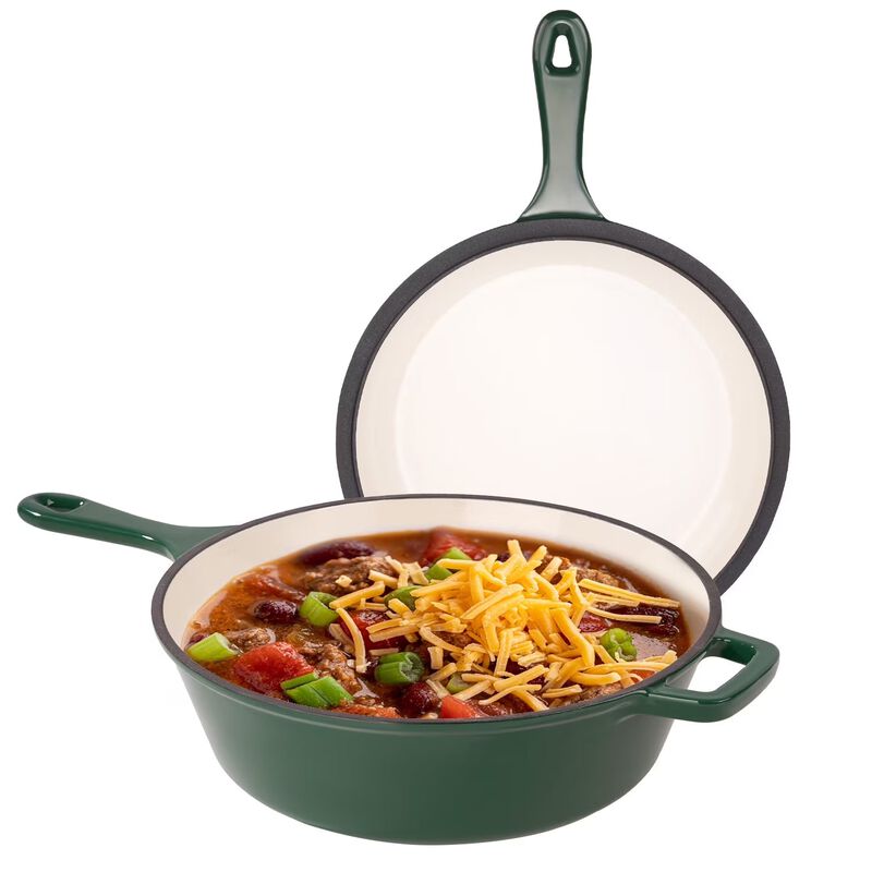 2-in-1 Enameled Dutch Oven & Skillet Set image number 2