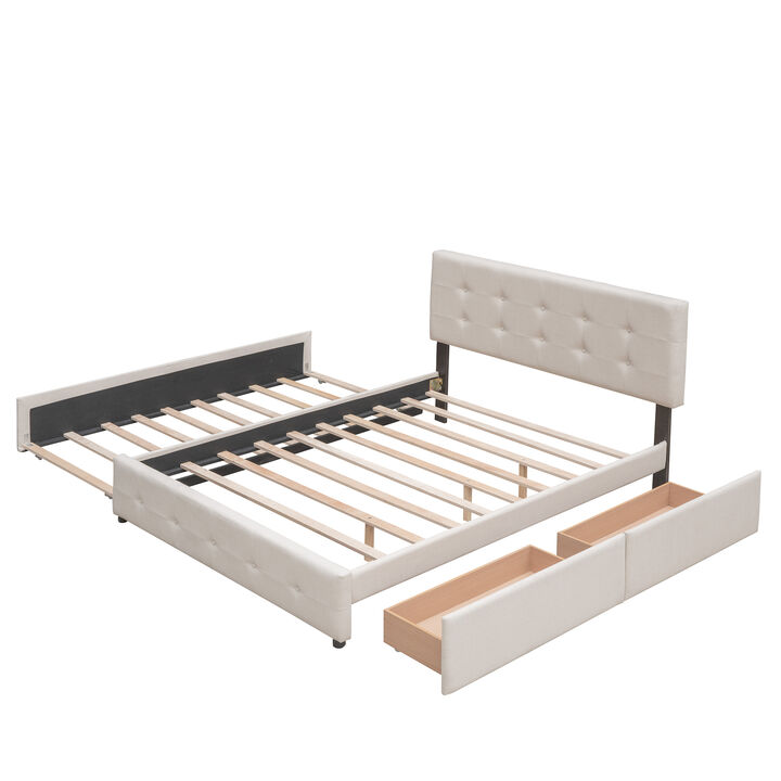 Quubpe Upholstered Platform Bed
