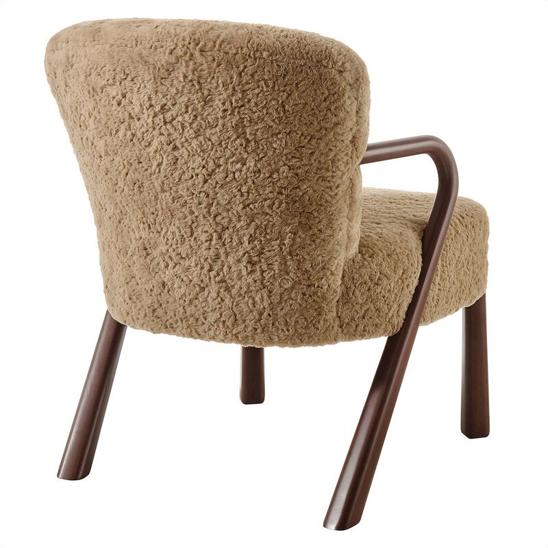 Arden Faux Shearling Accent Armchair image number 4