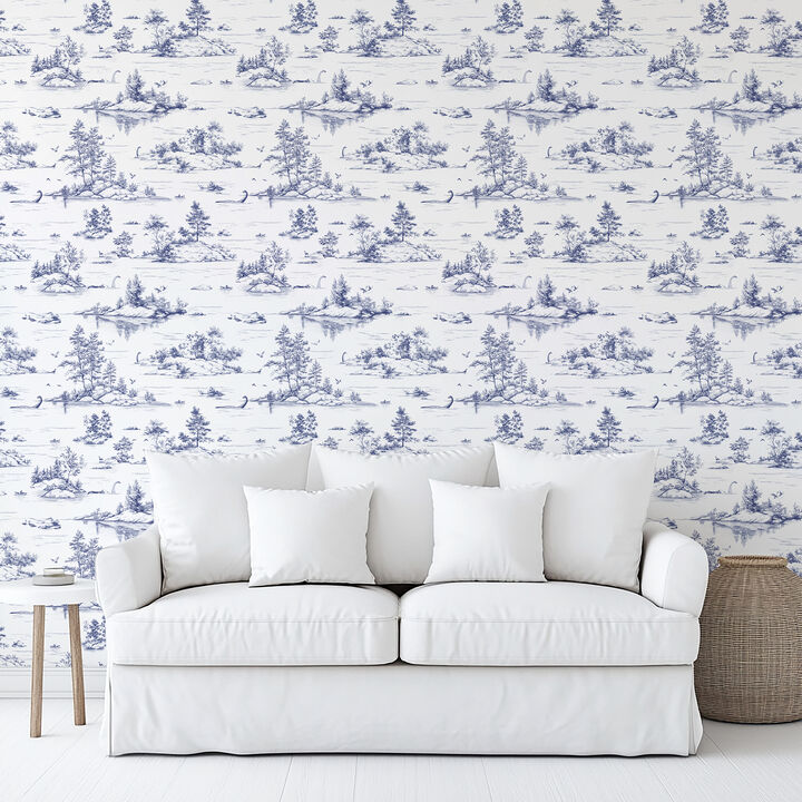 Nessie Novelty Toile Peel and Stick Wallpaper