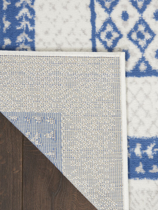 Whimsicle WHS13 Ivory/Blue 2' x 6' Rug