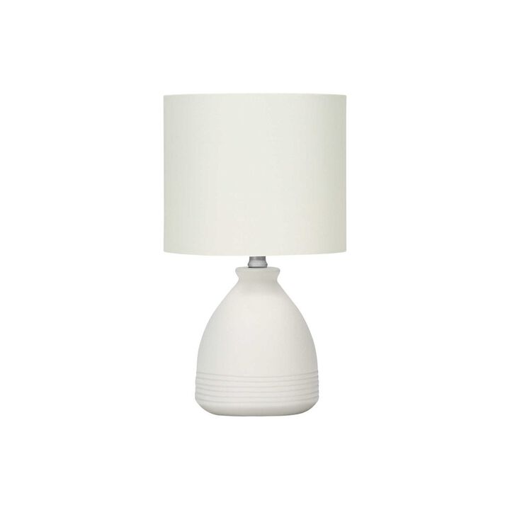 Lighting, 17"H, Table Lamp, Cream Ceramic, Ivory / Cream Shade, Modern