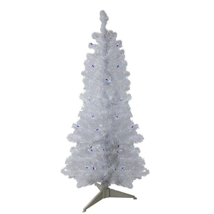 4' Pre-Lit Medium Pine Artificial Christmas Tree - Blue Lights