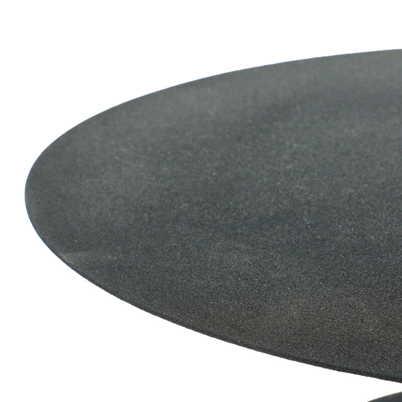 Modern Textured Round Metal Side Table, Black image number 7