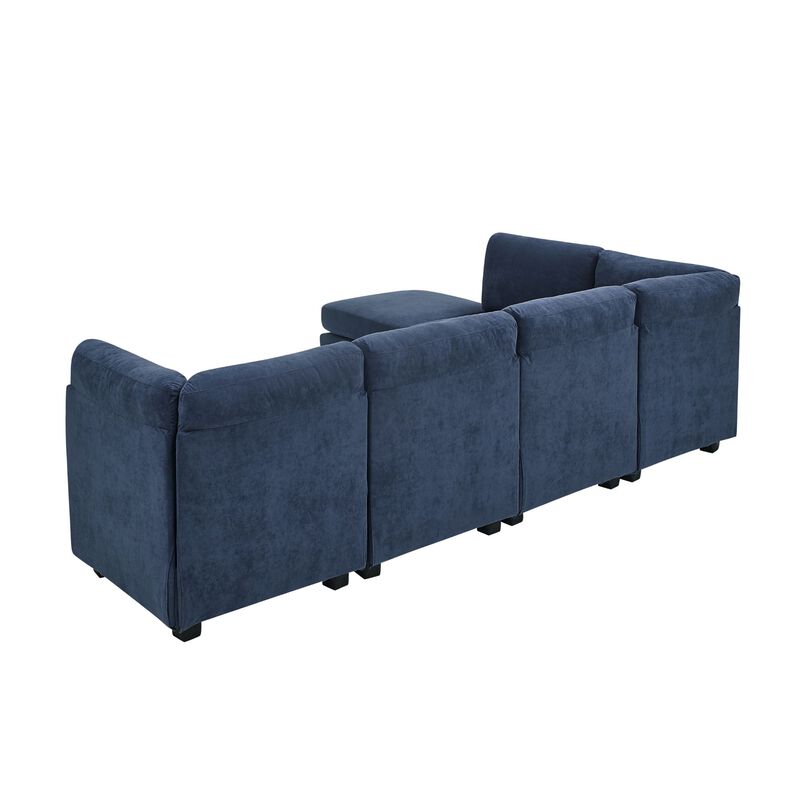 Drudjo L‑Shape Configurable Removable Cushions Sectional Sofa image number 5