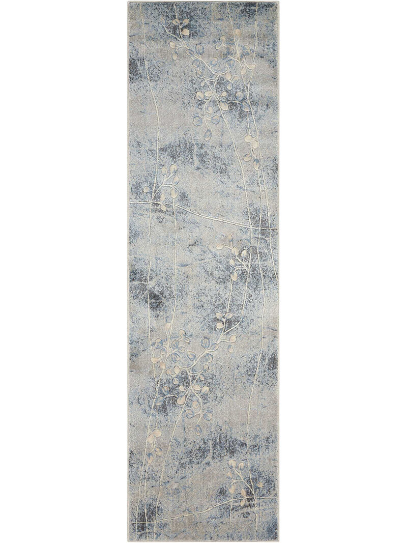 Somerset ST74 Silver/Blue 2'3" x 10' Rug