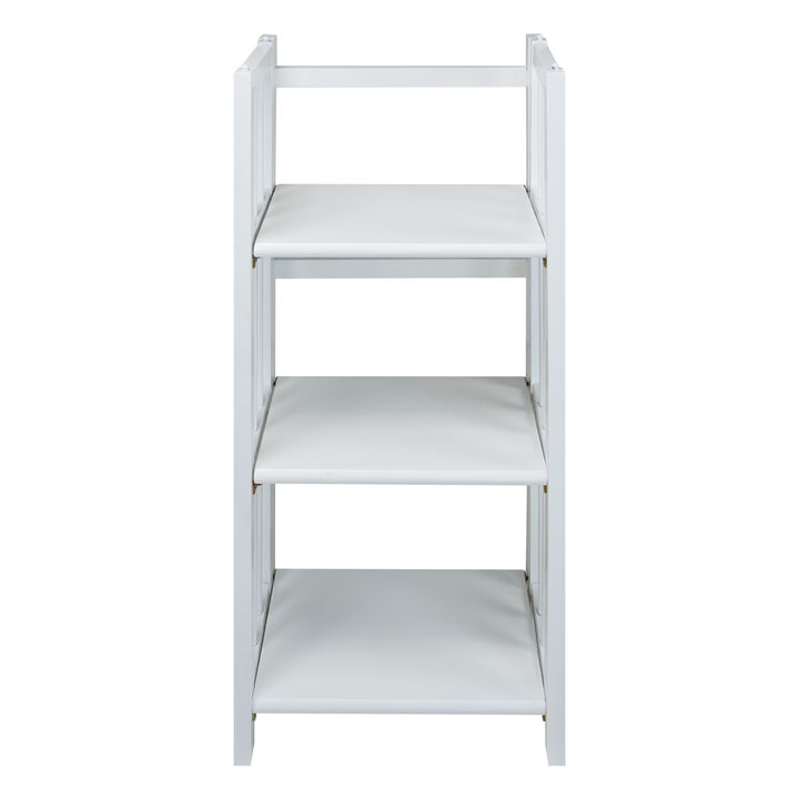 Casual Home 3-Shelf Folding Bookcase, 14" Wide, White