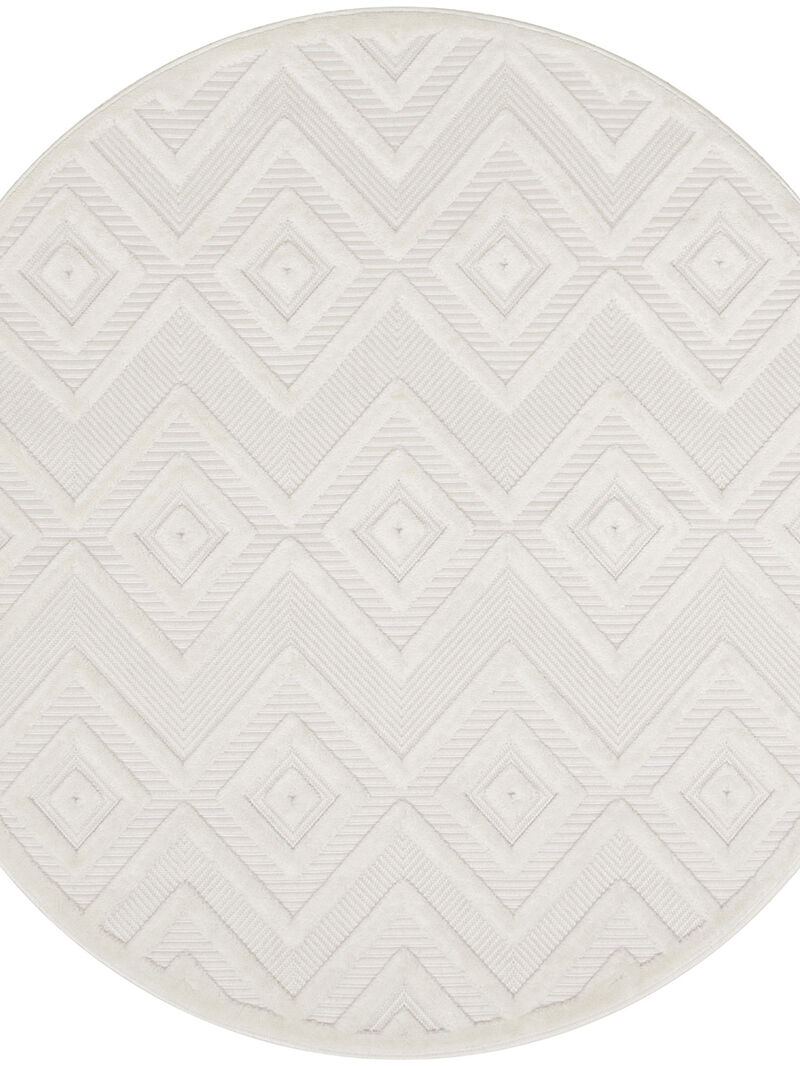 Versatile NRV01 Ivory/White 4' x Round Rug image number 0