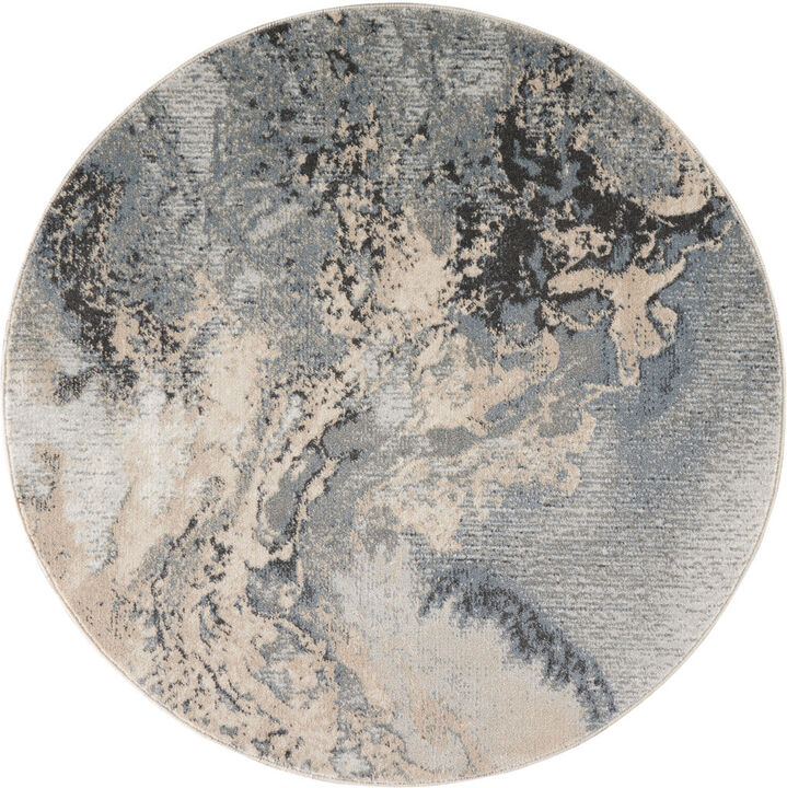 HomeRoots Abstract Round Rug