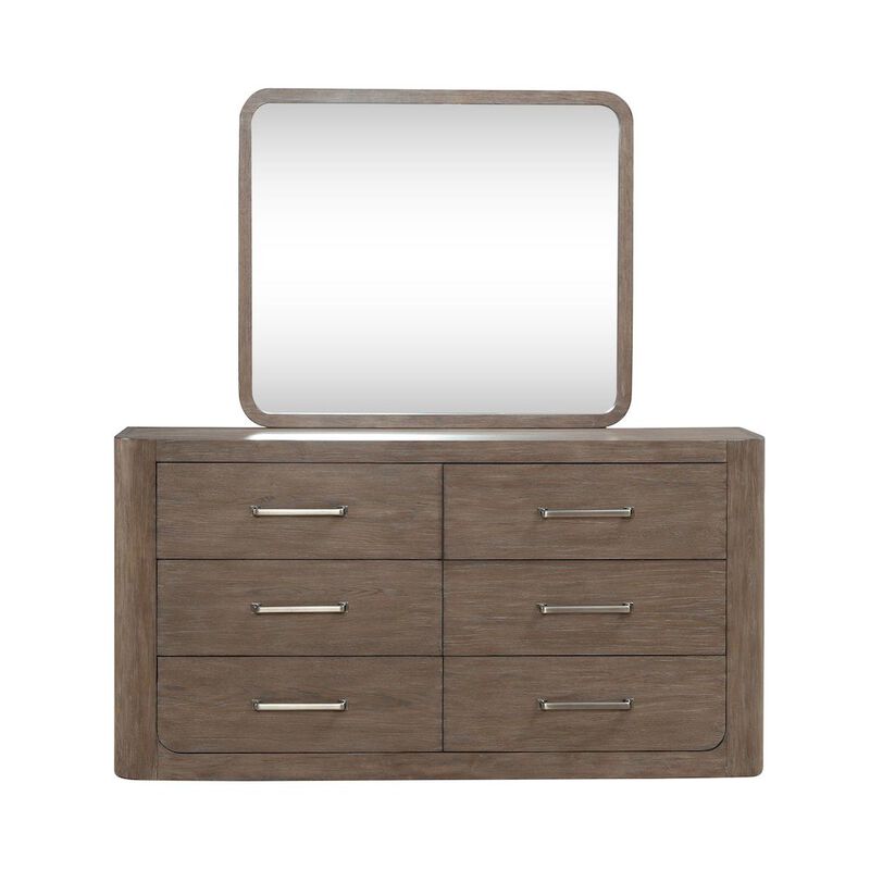 Liberty Furniture South Bend Bedroom Dresser & Mirror Set Contemporary - Burnished Clay image number 2