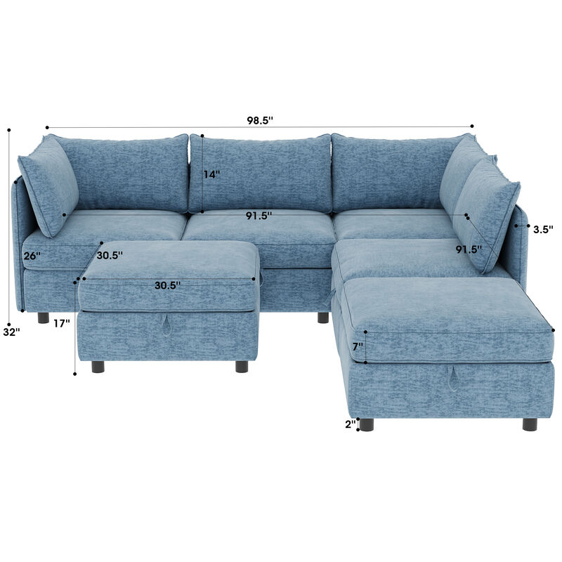 Vepwaf Modular Sectional Sofa image number 7
