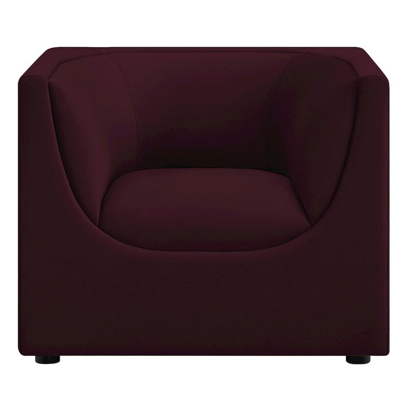 Hilda Curved Back Performance Velvet Armchair image number 5