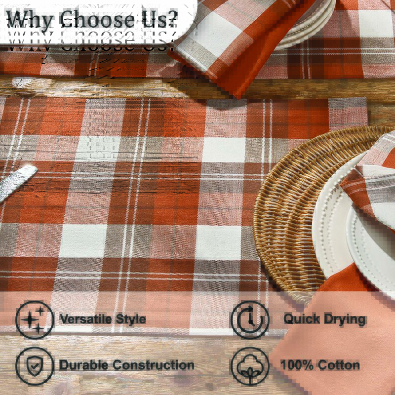 Park Designs Country Plaid Quilted Placemat 15" Dia Set Of 4 image number 4