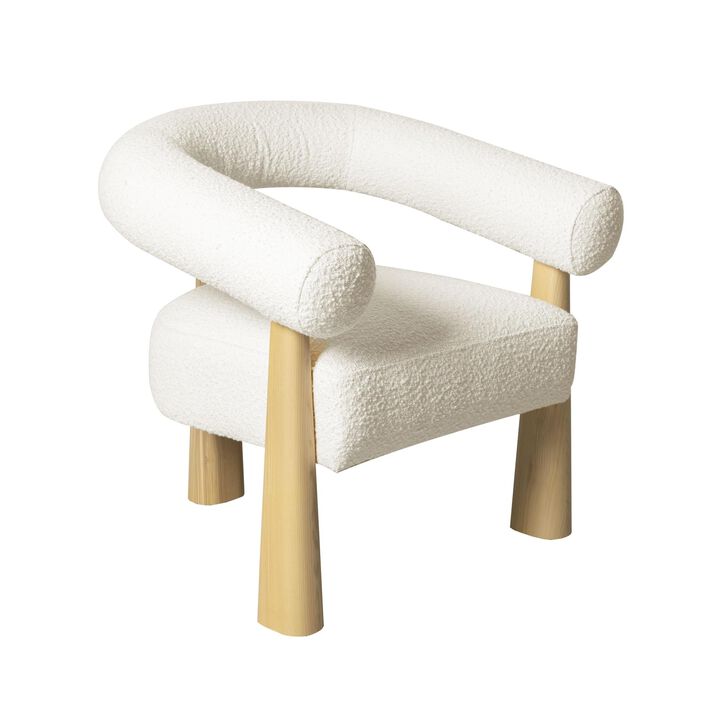 Casafoyer Spara Cream Performance Boucle Accent Chair