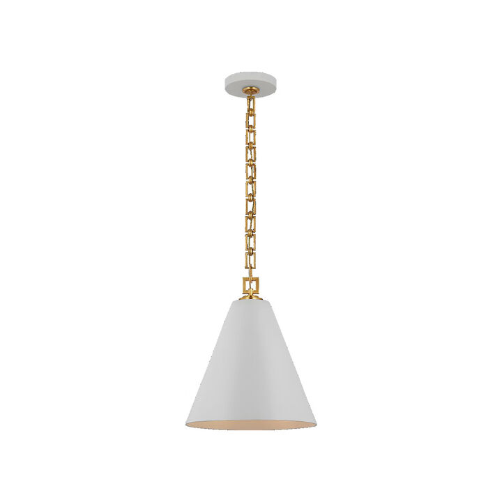 Theo Soft White & Gold Pendant