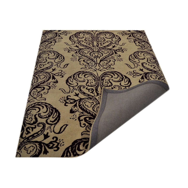 RUGSOTIC CARPETS HAND TUFTED WOOL ECO-FRIENDLY AREA RUGS  - Rectangle Shape, Cream & Brown, Contemporary Modern Design, High Pile Handmade Area Rugs for Living Room, Bed Room (K20930) image number 3
