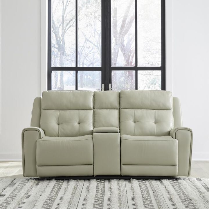 Liberty Furniture Dual Reclining Loveseat w/ Console, Power Headrest, Lumbar with Zero Gravity
