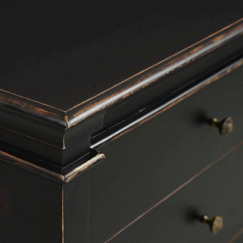 World Interiors Trento 70" Dresser in Distressed Black image number 7