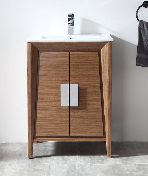 24 Inch Larvotto Light Wheat Modern Contemporary Modern Bathroom Vanity
