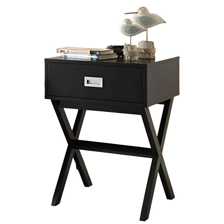 Modern 1-Drawer Bedside Table Nightstand for Bedroom or Living Room