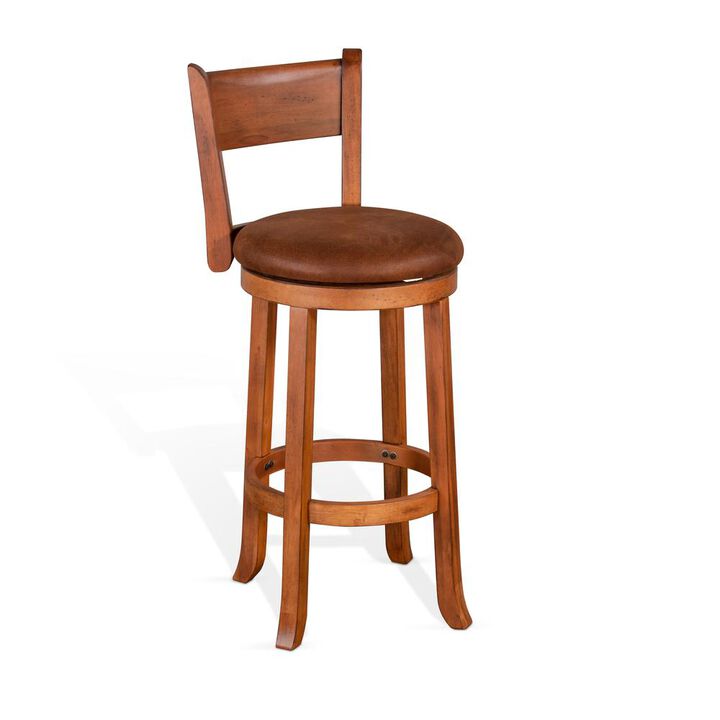 Sunny Designs Bar Swivel Barstool, Cushion Seat & Back