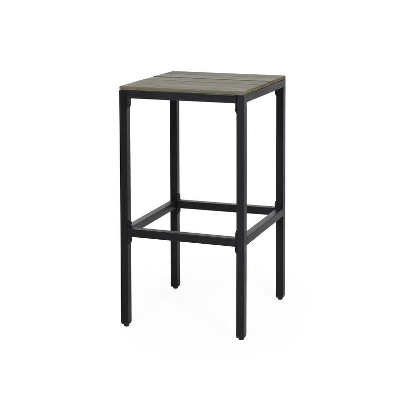 Merax Noe Outdoor Industrial Acacia Wood Bar Stools (Set of 2)