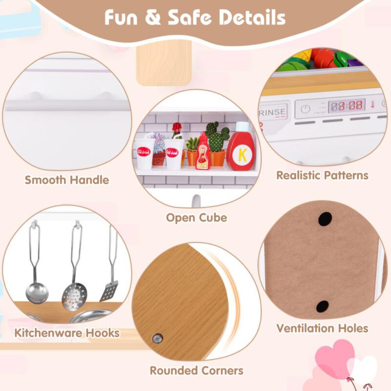 Hivvago Toddler Pretend Play Kitchen Toy with Stove for 3+ Boys and Girls