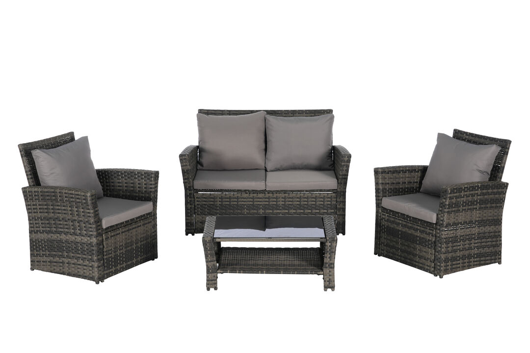 TATEUS 4 Pieces Patio Seating Set