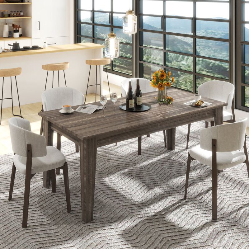 Clihome Dining Table,106.3 In Large Extendable Kitchen Table